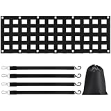 Heavy Duty Tailgate Cargo Net for Truck Bed, Rugged Truck Bed Cargo Net,Heavy Duty Cargo Nets for Pickup Trucks with 4 Adjustable Buckle Straps, Perfect for Truck, Trailer, Pickup, Boat, Jeep, SUV