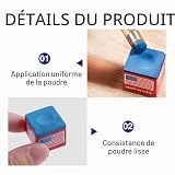 Riybyds craies de billard bleues, lot de 6 cubes photo 3