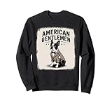 american gentleman boston terrier vintage suit cane felpa