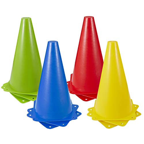 KUYOU Training Cones, Field Marker Cones Plastic Sport Training Traffic Cone for Skate