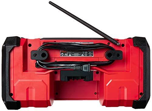 Milwaukee 2890-20 18V Dual Chemistry M18 Jobsite Radio With Shock Absorbing End Caps, Usb 2.1A Smartphone Charging, And 3.5Mm Aux Jack #TOP3