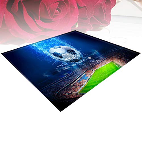 Yardwe -1 peça 180x20cm sem capacho bola de futebol 3D impressa para casa tapete decorativo tapete t