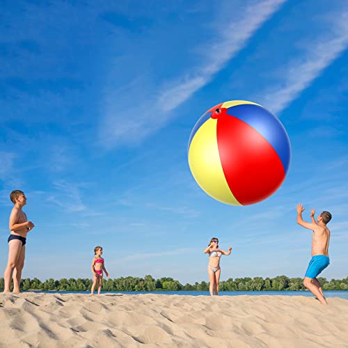 78 Inch Giant Beach Ball Jumbo Inflatable Balls Oversized Adult Beach Toys Plastic Huge Water Balls for Swimming Pool Summer Beach Seaside Water Games Outdoor Indoor Party - Thumbnail 7