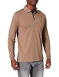 Viaje Pierre Cardin Longsleeves Polo Interlock Basic Plus Camisa, marrón, XXXXL para Hombre