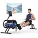 Dripex Rudergerät für Zuhause mit Wasserwiderstand, Leises Training, Ergonomischer Sitz & Griff, LCD-Display für Zeit & Distanz, Stabiler Stahlrahmen, Einfacher Aufbau, Effektives Ganzkörpertraining