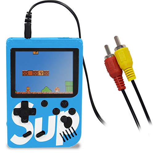 Vídeo Game Mini Portátil Sup 400 Jogos Retro Clássico Ligue Tv + Controle (Azul)