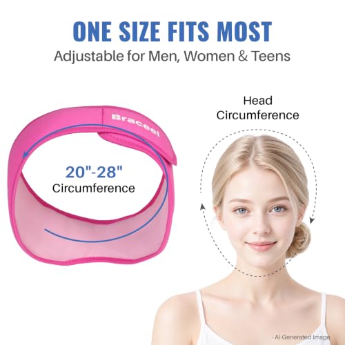 Braceel Wisdom Teeth Ice Pack Head Wrap, Jaw Face Ice Pack for Oral Surgery TMJ Relief Tooth Extraction, Reusable Hot & Cold Therapy Pack for Wisdom Teeth Removal Tonsillectomy, Pink — view 5