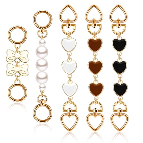 Remuuly 5 Pcs Gold Metal Bag Chain Extender Strap Replacement,Lovely