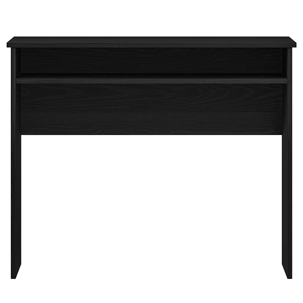 Scrivania per PC 90x50x74 cm Tavolo da Studio Rovere Nero | Tavolo compatto salvaspazio per camera da letto e ufficio con ampio ripiano in legno ingegnerizzato facile da pulire