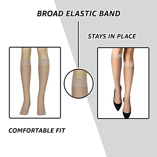 Lissele Full Support Women's Plus Size Knee High 3 Pack (Navy, Xl) #TOP1