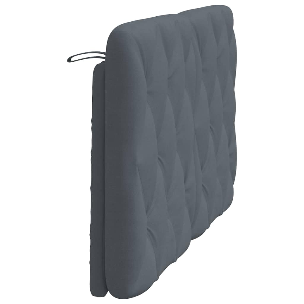 vidaXL Kissen für Kopfteil, Wandpolster Polsterpaneel Bettkopfteil, Rückenkissen Polsterkopfteil Wandkissen Schlafzimmer, Dunkelgrau 140cm Samt
