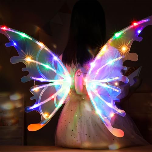 Alas de hada eléctricas con luces LED para cosplay miniatura 4