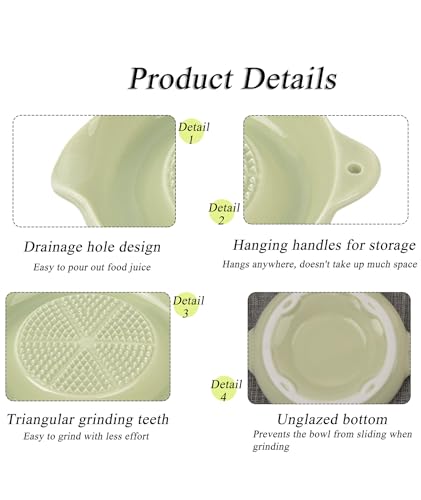 Image of Garlic Grater Plate, Efficient Kitchen Tool Ceramic Grater Plate, Ginger Grater Plate Suitable for Quickly Grind Garlic to Prepare Meals