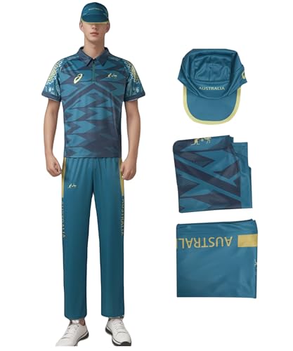 Raygun Costume Halloween, Australian Breakdancing Outfit, Olympic Break Dancer Costume with Hat for Men Women (Men, L)