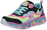 Skechers Girls Sundae Sweeties Sneaker, Black/Multi, 12 Little Kid