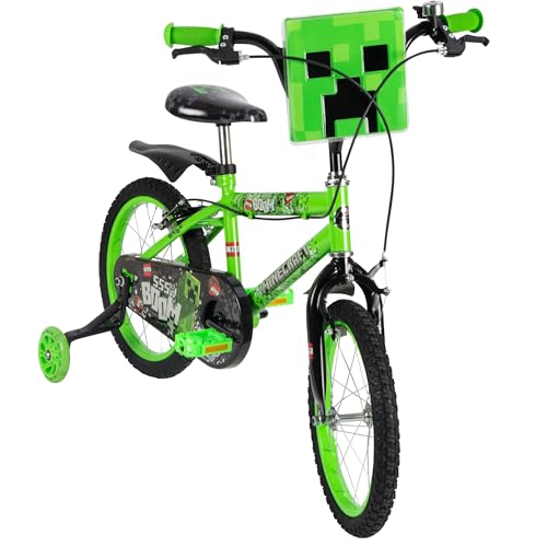 Vélo enfant Huffy Minecraft vert taille moyenne avec cadre pixel robuste - 2