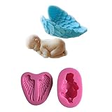 Hochwertiges Silikon Material Backform Silikon 3D Baby Engel für Fondant, Cake Design, Dekoration Kuchenteig...