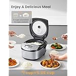 COMFEE' Rice Cooker 12 Cups Cooked/6 Cups Uncooked, Portable Non-Stick Rice Maker, Japanese Rice Cooker with Fuzzy Logic Technology, 24-Hour Timer Delay, 11 Presets, Steamer, Fast Cooker, Grain Cooker, Black - Image 3
