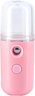 Nano Facial Mist, Nano Mister, Portable Facial Mist, Spray, Facial Steamer, Mini, USB, Rechargeable, for Hydrating Facial Skin Care, Pink