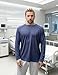 Unisex Chemo Port Shirts Long Sleeve Post Shoulder Surgery Recovery Shirts Tear Away Chemo Clothing (US, Alpha, X-Large, Regular, Regular, Dark Blue)