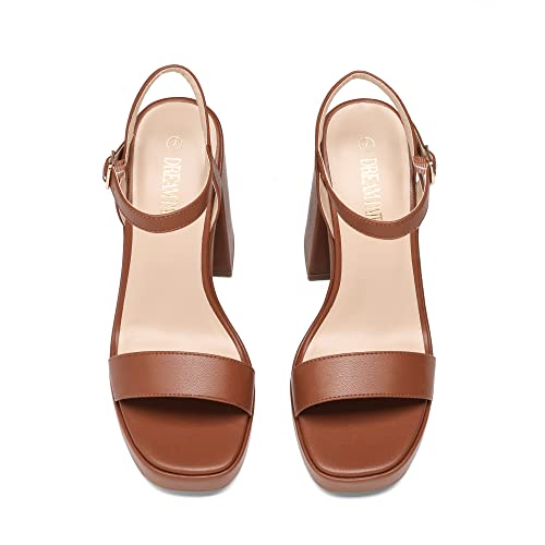Image of DREAM PAIRS Heels for Women Block Chunky Platform Sandal