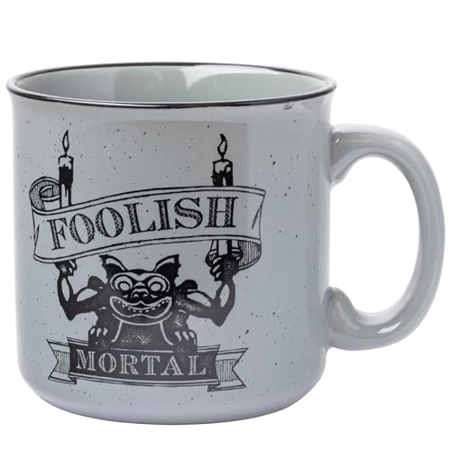 Silver Buffalo Disney Haunted Mansion Foolish Mortal Ceramic Camper Mug, 20 Ounces