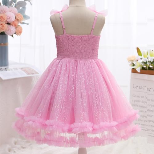 IMEKIS Toddler Baby Girl Birthday Princess Dress Shiny Confetti Boho Rainbow Cake Smash Photo Shoot Outfit for 1-6T3