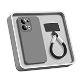 Yienning Phone Case for Oppo Reno 15 Pro, Liquid Silicone Soft Touch Soft Anti-Scratch Microfiber Lining Shockproof Protective Case with Wrist Strap Compatible with Magnetic Accessories Gray