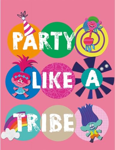 Halantex Decke Trolls World Tour Party Like a Tribe - 100prozent Polyester, Größe 100x150cm, Mehrfarbig