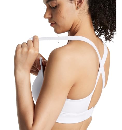 Under Armour Womens Infinity High Impact Sports Bra, (101) White / / White, Medium A-C3