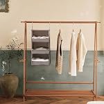 GRANNY SAYS 3-Shelf Hanging Closet Organizer, Foldable Storage, Gray - Image 2