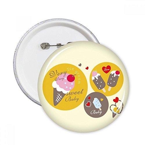 Badge rond cerise coeur de 5pcs, le cadeau multicolore idéal pour vos proches