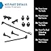 TRQ Front Steering & Suspension Kit Ball Joint Tie Rod Tie Rod Adjusting Sleeve Compatible with 1987-1997 Ford F-250 F-350