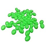 100 piezas perlas de pesca en forma de óvalo brillante herramientas de pesca de carpa huevos para plataformas, mar, barco y pesca en la playaSostenibilidad