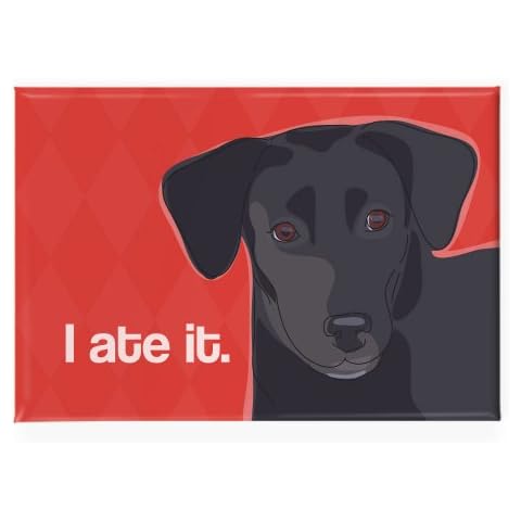 Pop Doggie I Ate it Black Lab Labrador Retriever Fridge Magnet Cover