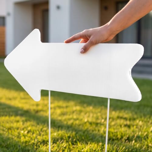Señales de jardín en forma de flecha POPETPOP con estacas para eventos 6