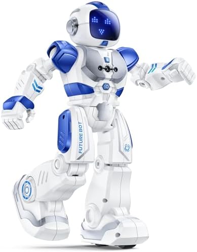 Ruko 6088 Intelligenter Roboter Kinder Spielzeug, Fernbedienung & App, Blau | Programmierbar, Gestensteuerung, LED-Gesichter, Q&A-Spiele, Geschenk für Kinder Jungen Mädchen 3 4 5 6