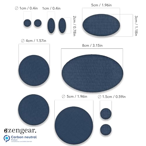 aZengear Repair Patches - Waterproof, Self-Adhesive, Tear-Cold-Heat-Resistant Polyester Fabric to Fix Down Jacket, Puffer, Snowsuit, Shoe, Tent, PVC, Clothing, Upholstery (Navy Blue)