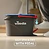 Vileda H2PrO Spin Mop Sistema lavapavimenti con centrifuga | Separazione acqua pulita e sporca | Sistema a due serbatoi | Strizzatura senza sforzo con pedale | Fiocco in microfibra | Design ergonomico