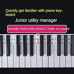 Wisyurt Autocollant pour piano – Ailes/piano E 88 touches – Notation de barre – Pour les débutants - Les Beatles, Paul McCartney, John Lennon, RIngo Starr, George Harrison Wisyurt Autocollant pour piano - Ailes/piano E 88 touches - Notation de barre - Pour les débutants – Image 6