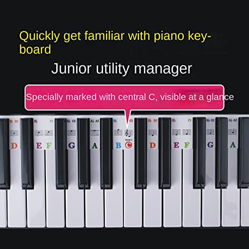 Wisyurt Autocollant pour piano – Ailes/piano E 88 touches – Notation de barre – Pour les débutants - Les Beatles, Paul McCartney, John Lennon, RIngo Starr, George Harrison Wisyurt Autocollant pour piano - Ailes/piano E 88 touches - Notation de barre - Pour les débutants – Image 7