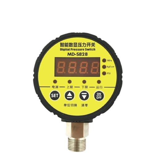 EWAIDI Digital Pressure Controller Adjustable Electronic Switch Dual Relay Industrial Gauge MD-S828