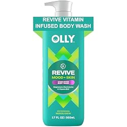 OLLY Revive Body Wash with Magnesium, Electrolytes & Vitamin B12– Nourishing Cleanser for Skin Barrier Repair, Deep Hydration, Refreshing Nerolidew Scent, 17 oz