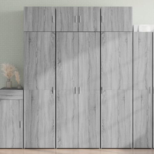 Brokky Aparador Alto Madera de ingeniería aparador Madera Mueble Auxiliar salón aparadores para Salon Gris Sonoma 70x42,5x185 cm - 3281432