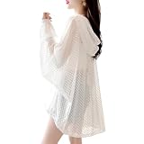 [POGCZMKK] UVカット レディース カーディガン 日焼け止め服 長袖 シャツ トップス 夏 アウター ブラウス ラッシュガード 羽織 フード付き UVケア 紫外線対策 透け感 軽量 薄手 オーバーサイズ パーカー