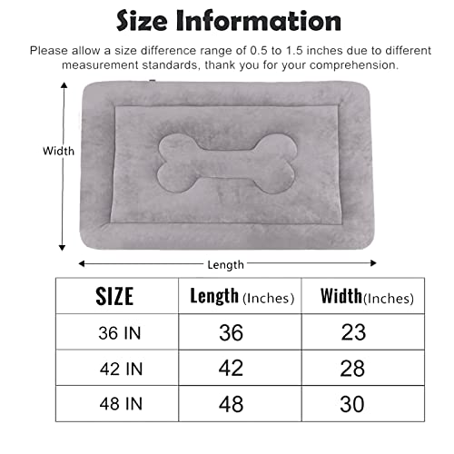Joicyco Large Dog Bed Crate Pad Mat 42In Washable Non-Slip Bottom Pet Bed Cat Beds Mattress Kennel Pad #TOP5