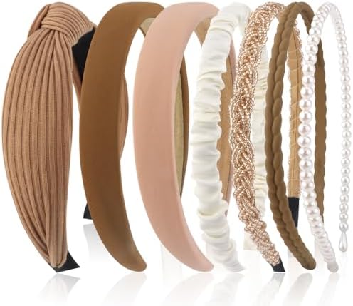 AHONEY 7 Pack Headbands for Women Girls Headbands Trendy Hair Accessories