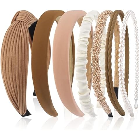 AHONEY 7 Pack Neutral Headbands Cover