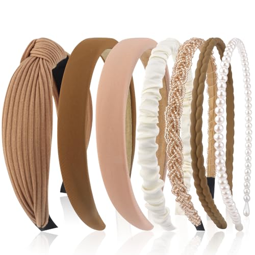 Fishinsea Sport Headbands for Women, Elastic Soft Fabric Non-Slip Hair Bands Hair Warp for Daily Workout Yoga Running Sports