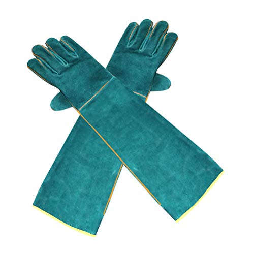 Luvas para mordidas de répteis luvas de proteção para animais de estimação (62 cm azul)